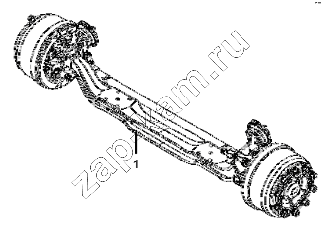 Схема/чертеж: 3000010-ZD100 Front axle assembly / DongFeng EQ4251W2 - 999Z
