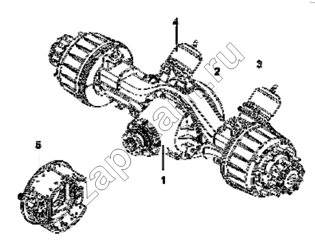 Схема/чертеж: 2400010-T0405 Rear axle system / DongFeng EQ4251W2 - 999Z