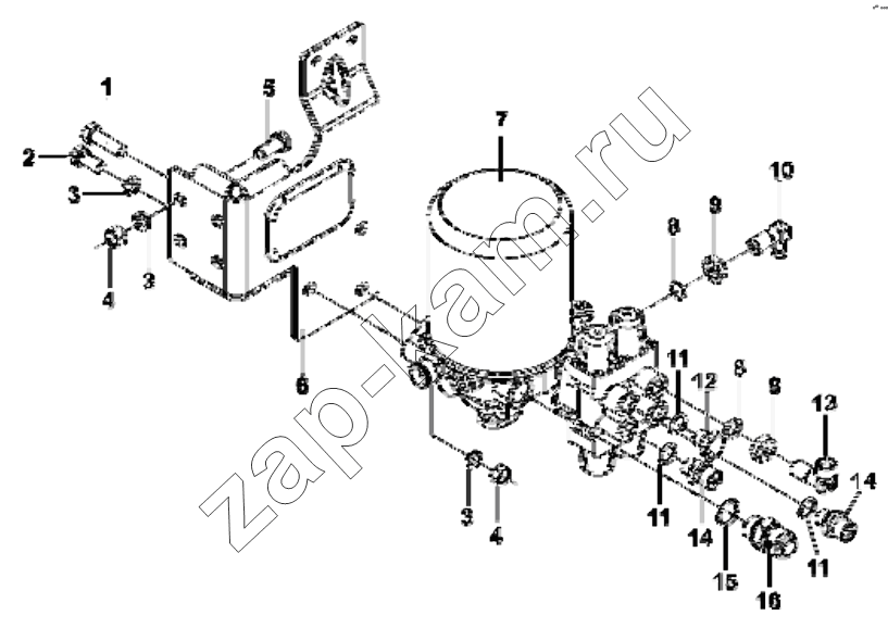 Схема/чертеж: 3543A-T0402 Air dryer group / DongFeng EQ4251W2 - 999Z