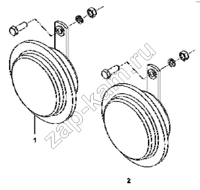 Схема/чертеж: 3721A6-ZD2A Electric horn group / DongFeng EQ4251W2 - 999Z