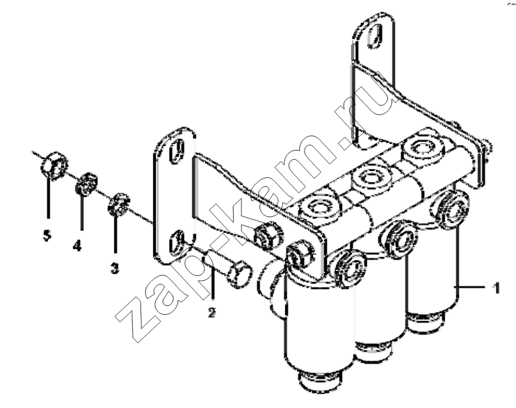 Схема/чертеж: 3754A6-ZD2A Magnet valve subassembly / DongFeng EQ4251W2 - 999Z