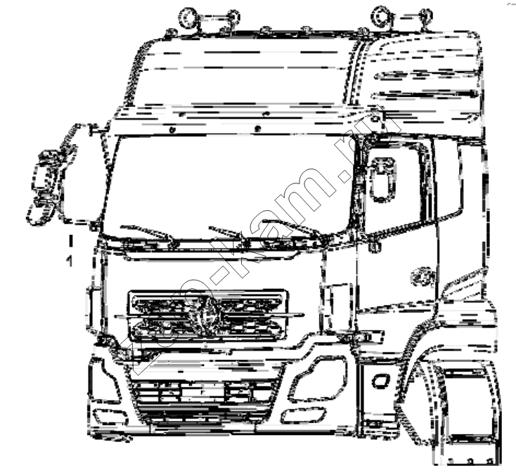 Схема/чертеж: 5000012-C0326-03 Steering room assembly / DongFeng EQ4251W2 - 999Z