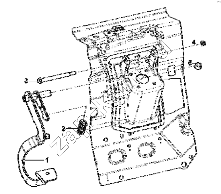 Схема/чертеж: 3504A-C0100 Brake pedal group / DongFeng EQ4251W2 - 999Z
