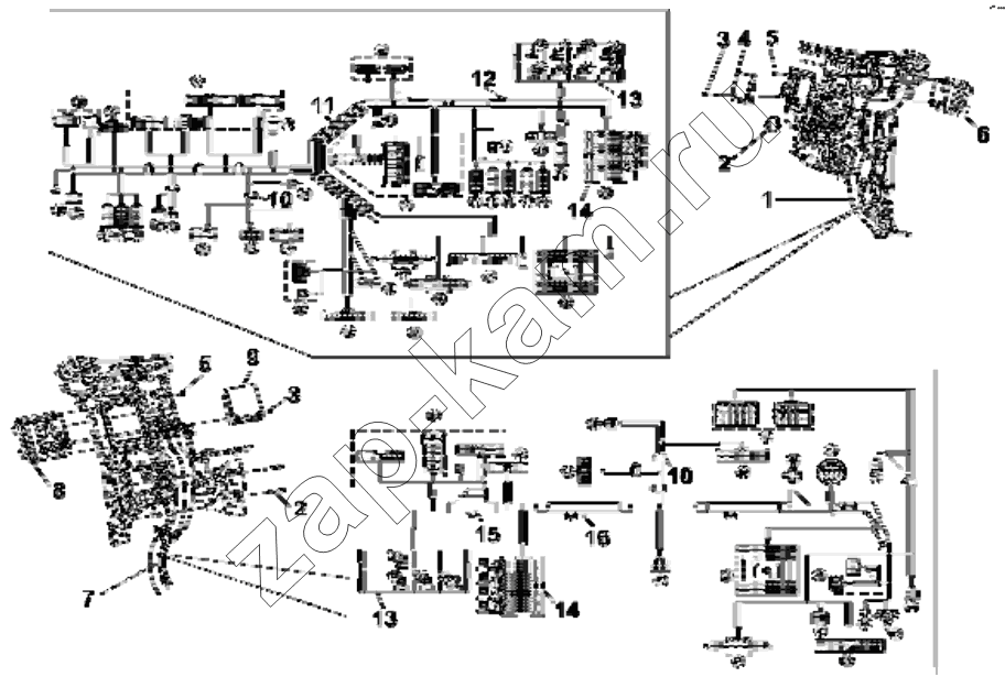 Схема/чертеж: 3724D-C0326 Cab wiring harness group / DongFeng EQ4251W2 - 999Z