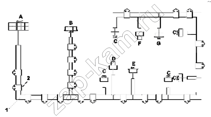 Схема/чертеж: 3724K-C0301 Ceiling wiring harness group / DongFeng EQ4251W2 - 999Z