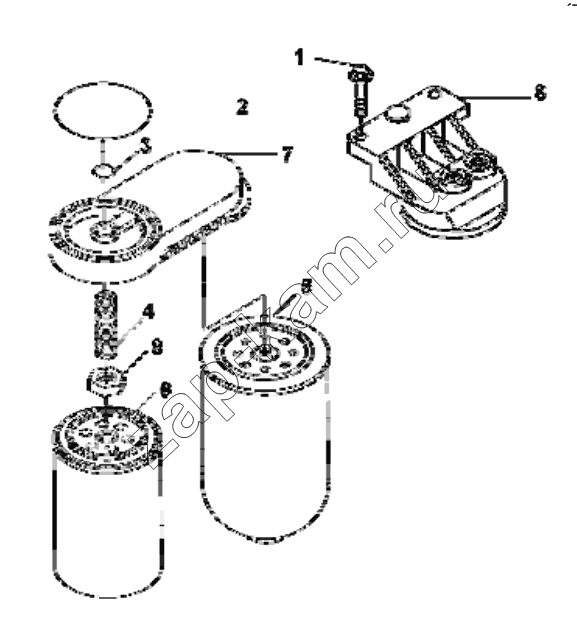 Схема/чертеж: FF9688 Fuel strainer group / DongFeng EQ4251W2 - 999Z