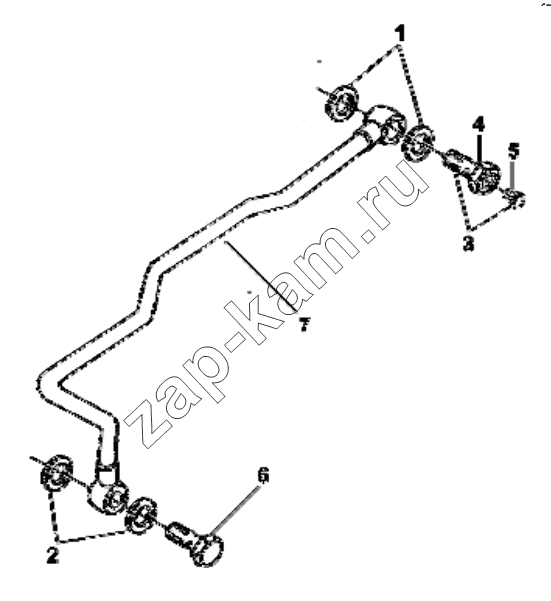 Схема/чертеж: FF9689 Fuel strainer connecting line group / DongFeng EQ4251W2 - 999Z