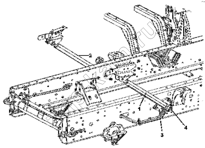 Схема/чертеж: 5003A-C0302 Overturning oil cylinder group / DongFeng EQ4251W2 - 999Z