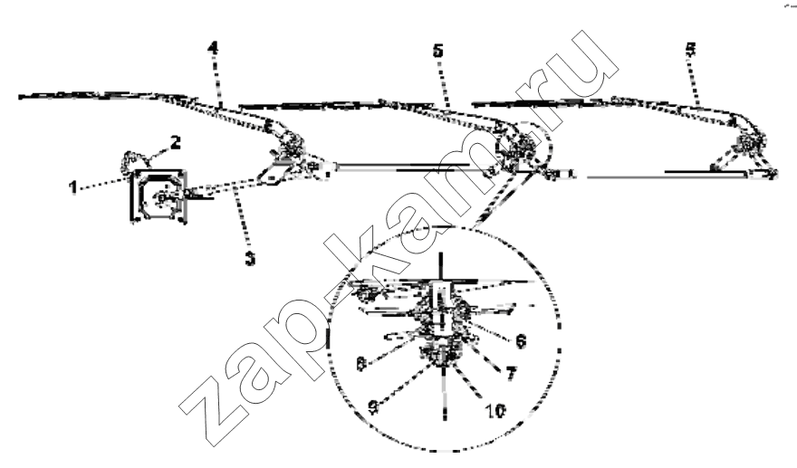 Схема/чертеж: 5205A-C0100 Wiper group / DongFeng EQ4251W2 - 999Z