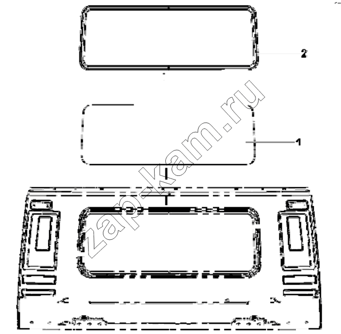 Схема/чертеж: 5603A-C0100 Rear window group / DongFeng EQ4251W2 - 999Z