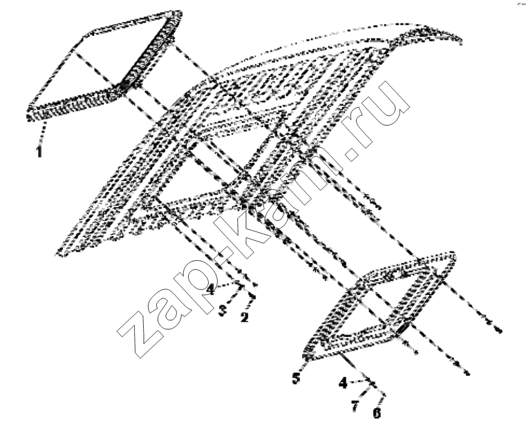 Схема/чертеж: 5703A-C0100 Louver assembly / DongFeng EQ4251W2 - 999Z