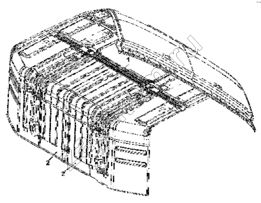 Схема/чертеж: 5710B-C0300 Roof sound insulation group / DongFeng EQ4251W2 - 999Z