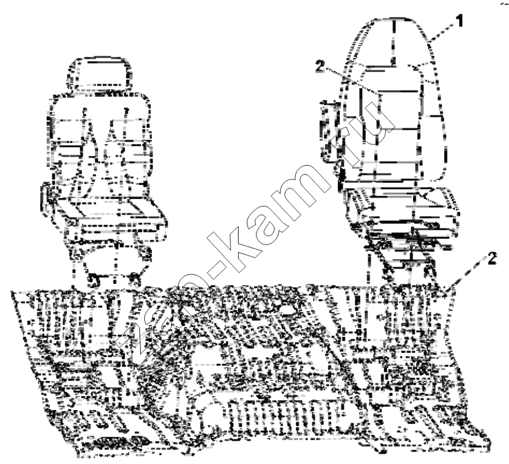 Схема/чертеж: 6800A-C0102 Steering room seat group / DongFeng EQ4251W2 - 999Z