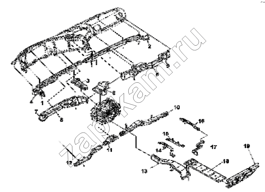 Схема/чертеж: 8102A-C0200 Heater wind pipe group / DongFeng EQ4251W2 - 999Z
