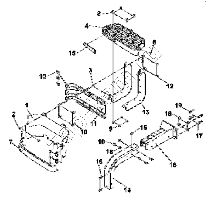 Схема/чертеж: 8405C-C0101 Left foot pedal group / DongFeng EQ4251W2 - 999Z