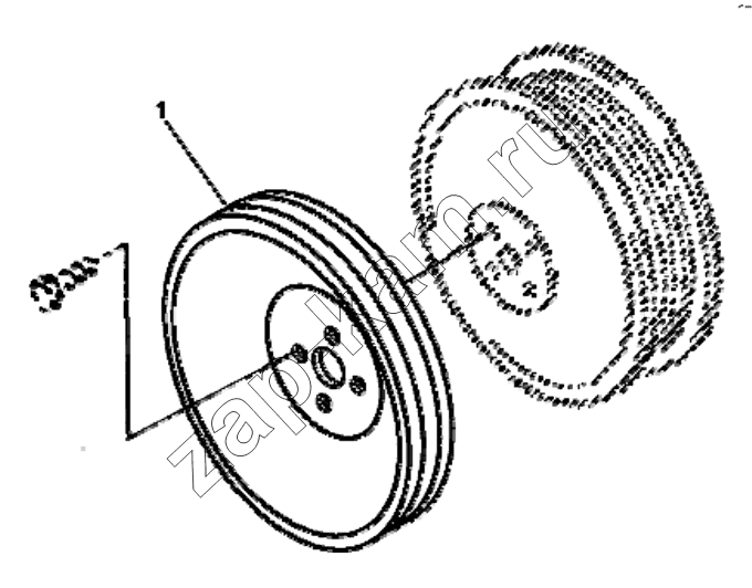 Схема/чертеж: PA9001 Accessory driven pulley group / DongFeng EQ4251W2 - 999Z