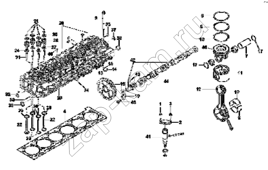 Схема/чертеж: PP40388 Performance part group / DongFeng EQ4251W2 - 999Z