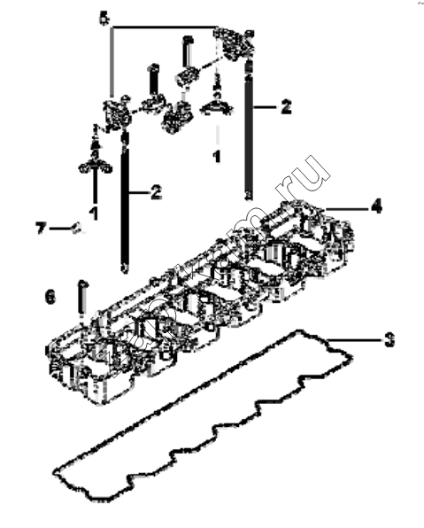 Схема/чертеж: RL9774 Rocker arm group / DongFeng EQ4251W2 - 999Z