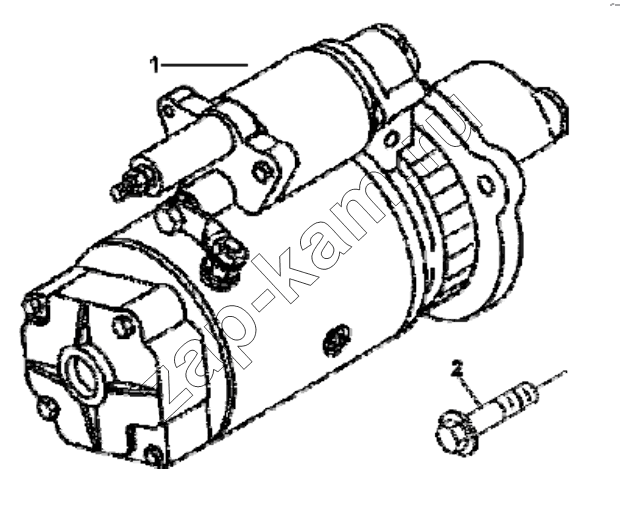 Схема/чертеж: SM9772 Starter mounting piece group / DongFeng EQ4251W2 - 999Z