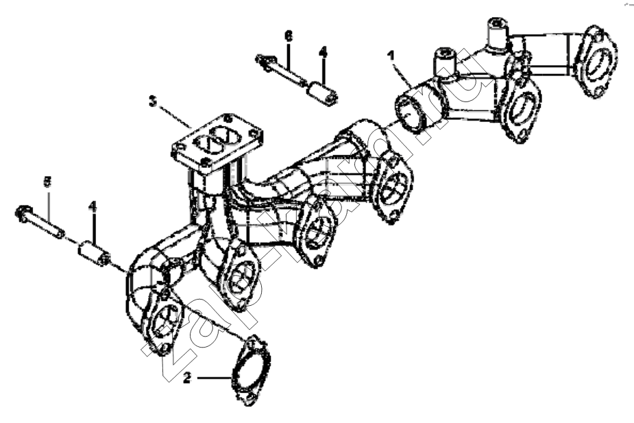Схема/чертеж: TB91272 Supercharger layout group / DongFeng EQ4251W2 - 999Z