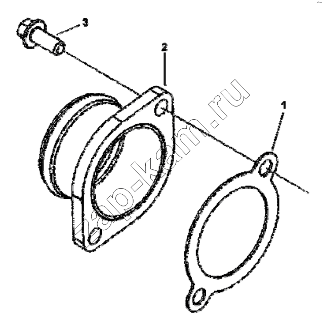 Схема/чертеж: WI9145 Water inlet connecting pipe group / DongFeng EQ4251W2 - 999Z