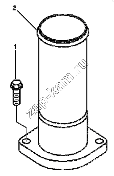 Схема/чертеж: WO9052 Water outlet connecting pipe group / DongFeng EQ4251W2 - 999Z