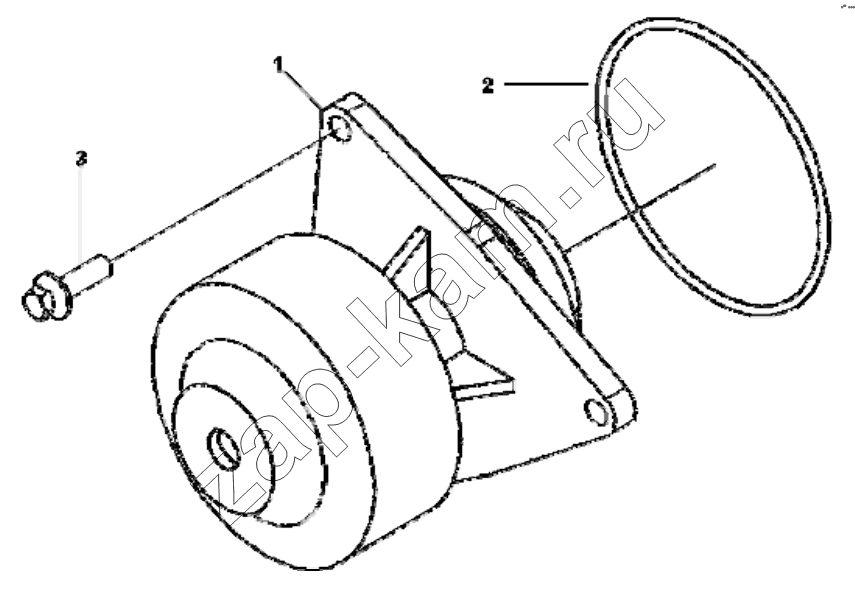 Схема/чертеж: WP9101 Water pump group / DongFeng EQ4251W2 - 999Z