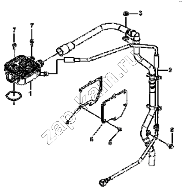 Схема/чертеж: BR9239 Crankcase ventilation group / DongFeng EQ4251W2 - 999Z