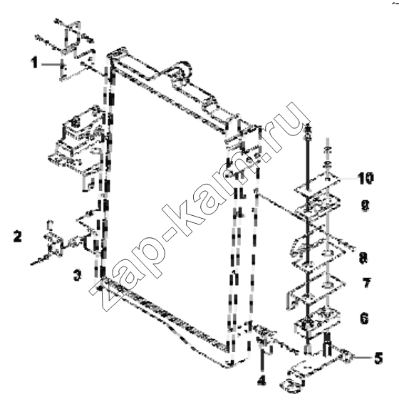 Схема/чертеж: 1302A-T0500 Radiator assembly group / DongFeng EQ4251W2 - 999Z