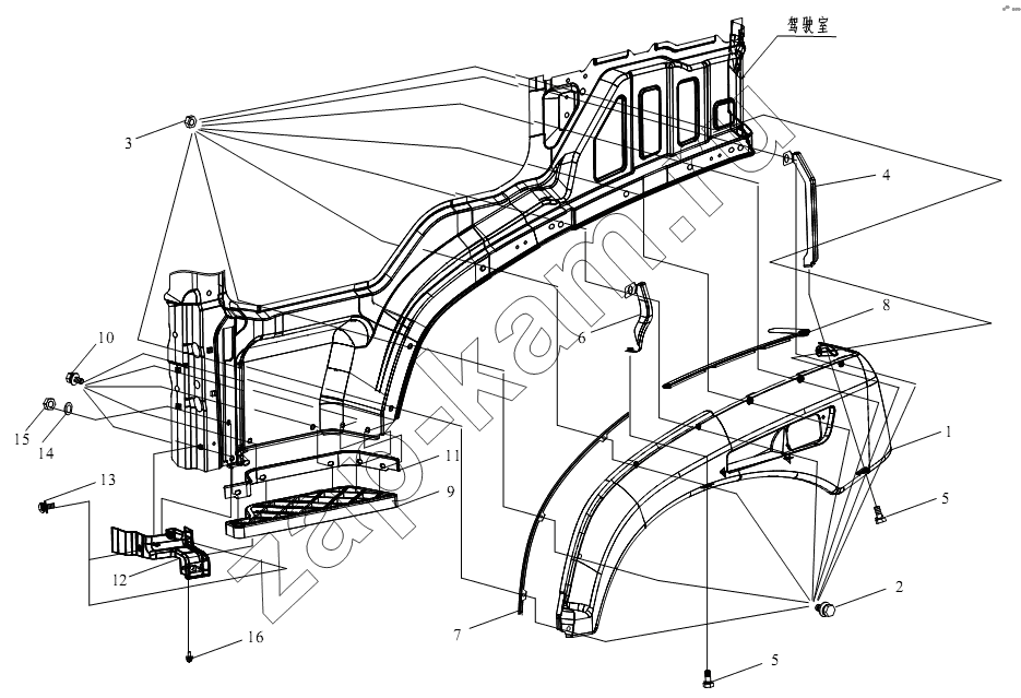 Схема/чертеж: Крылья / FAW CA-3312 (P2K2B2T4A2Z)