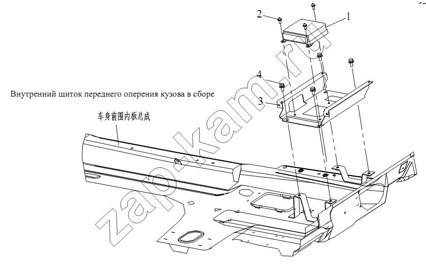 Схема/чертеж: Секция управления антиблокировкой / FAW CA-3312 (P2K2B2T4A2Z)