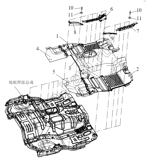 Схема/чертеж: Компоненты ковров / FAW CA3311