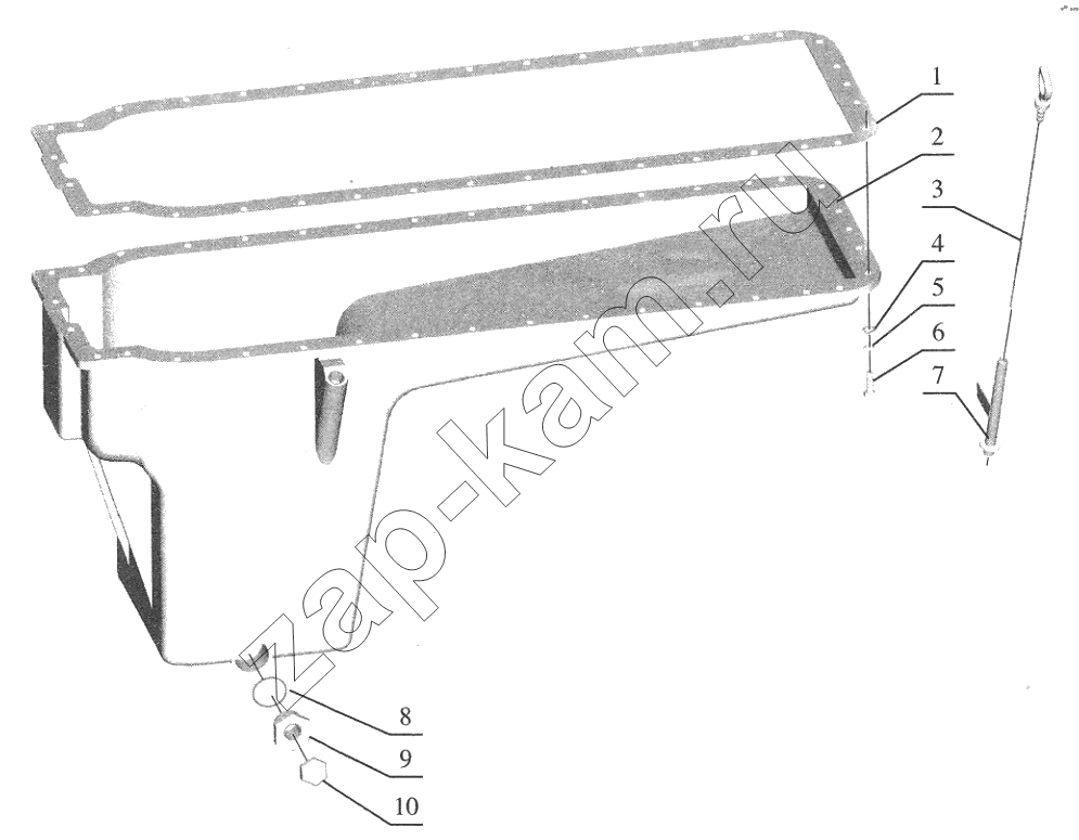 Схема/чертеж: Oil Sump / FAW CA6110