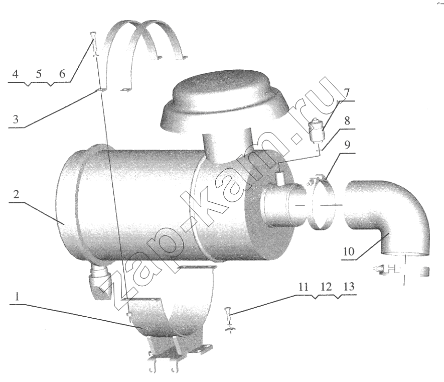 Схема/чертеж: Air Cleaner (III) / FAW CA6110