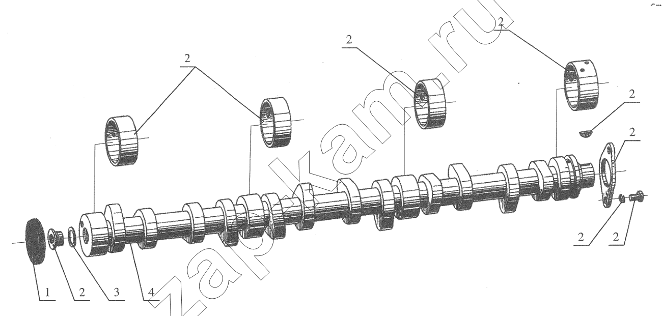 Схема/чертеж: Camshaft / FAW CA6110