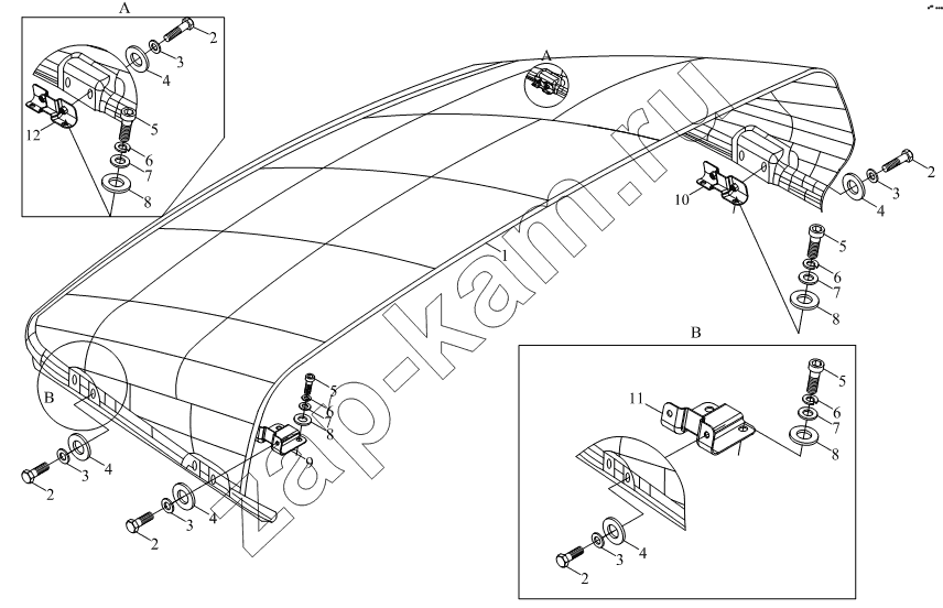 Схема/чертеж: 1SB2005070101 Направляющее устройство / Foton BJ1041, BJ1069 (Ollin)