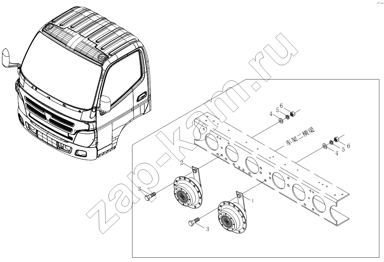 Схема/чертеж: 1S10693673001 Сигнализация / Foton BJ1051, BJ1061 (Aumark)