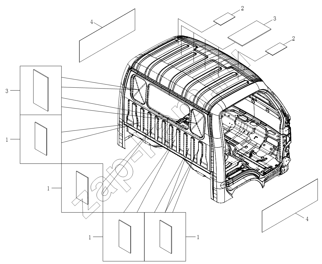 Схема/чертеж: 1SB2008710201 Струйная окраска кузова / Foton BJ1051, BJ1061 (Aumark)