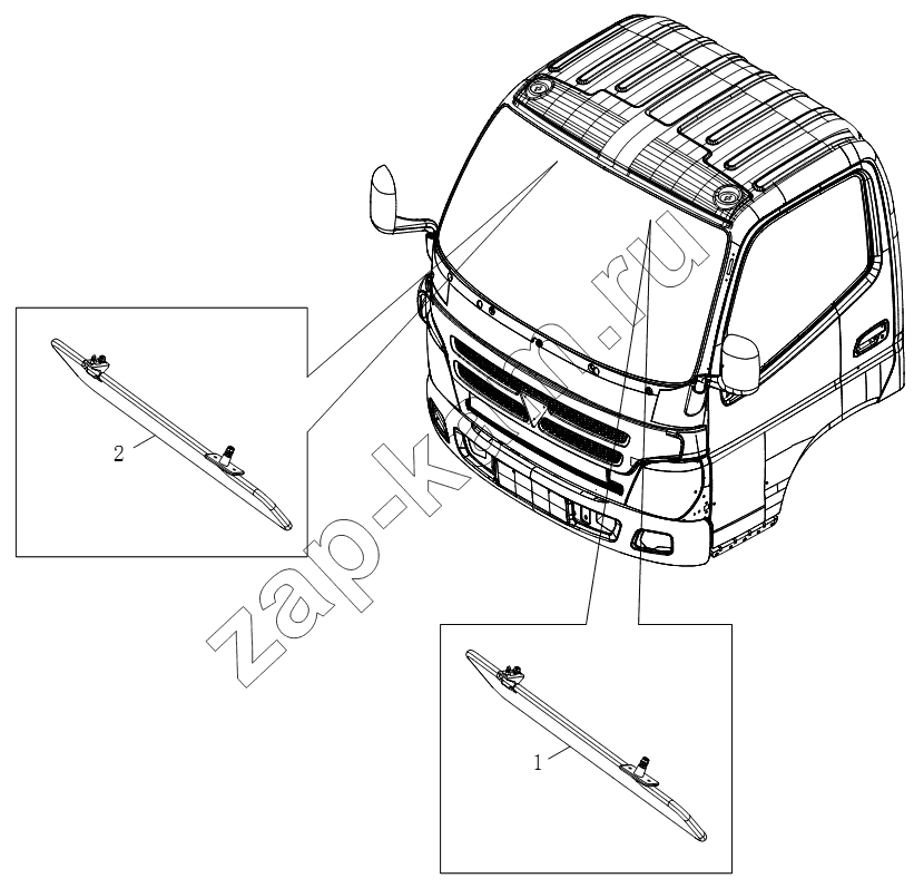 Схема/чертеж: 1SB1808240101 Противосолнечное устройство / Foton BJ1051, BJ1061 (Aumark)