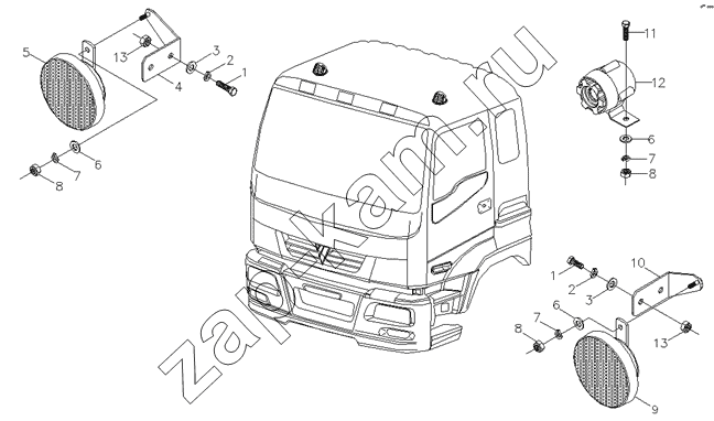 Схема/чертеж: Звуковой сигнал / Foton-BJ3251DLPJB