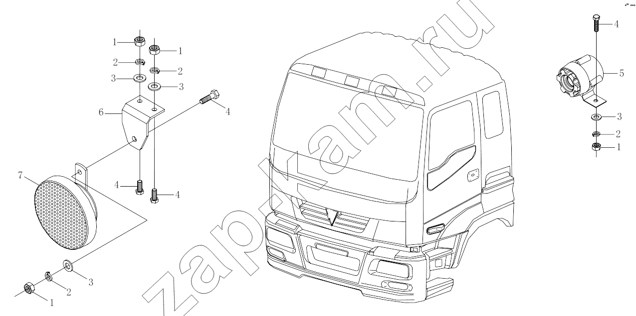 Схема/чертеж: 1S12413670000 Signal device / Foton 3253DLPJE-0RZA01