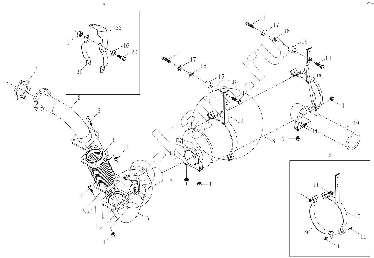 Схема/чертеж: 1S12511200001 Air exhaust device / Foton 3253DLPJE-0RZA01
