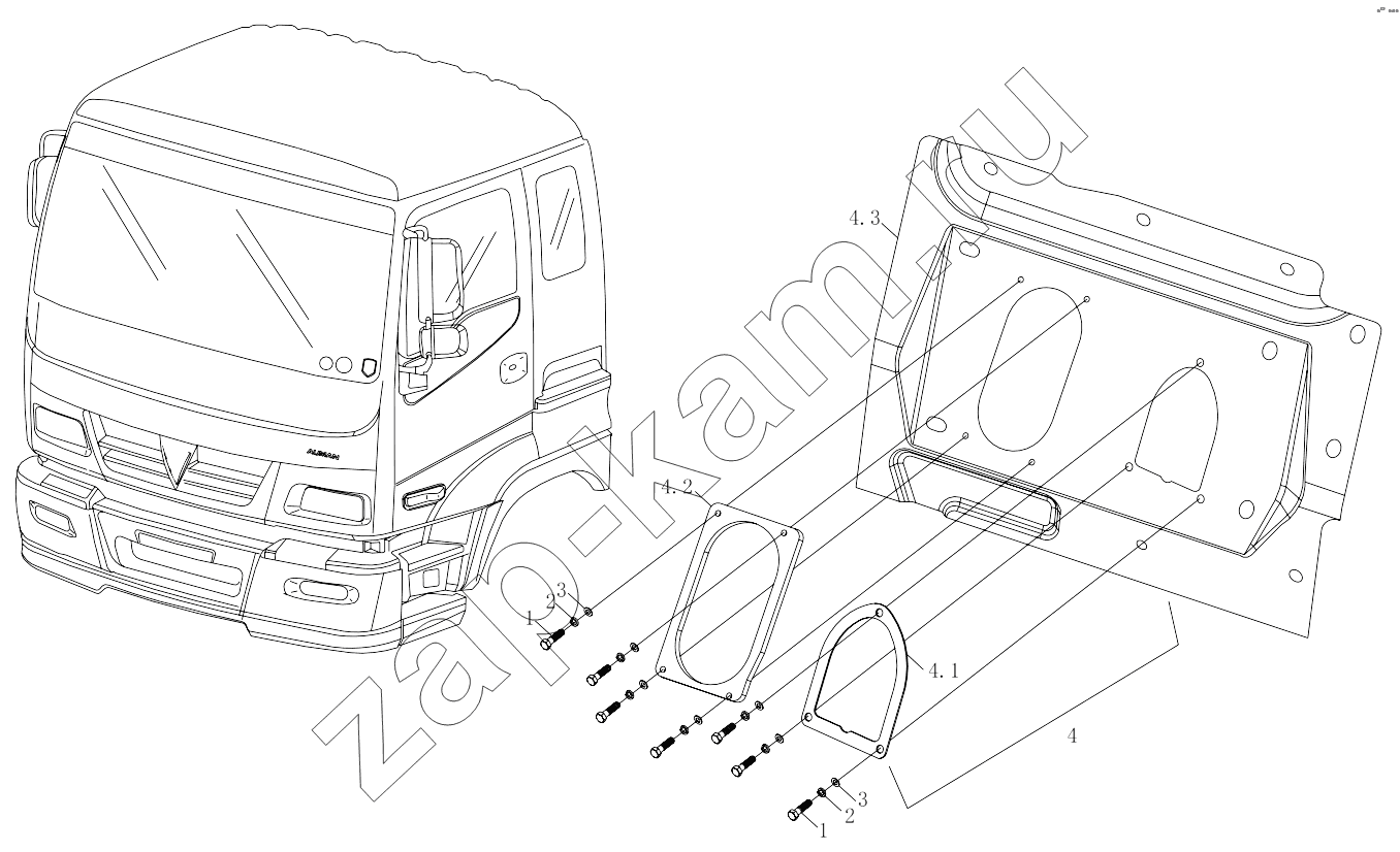 Схема/чертеж: 1S42533540001 Pedal and hanger / Foton 3253DLPJE-0RZA01