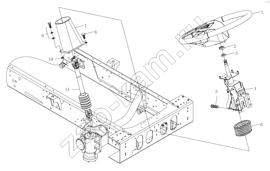 Схема/чертеж: 1S52533420201 Steering drive device / Foton 3253DLPJE-0RZA01