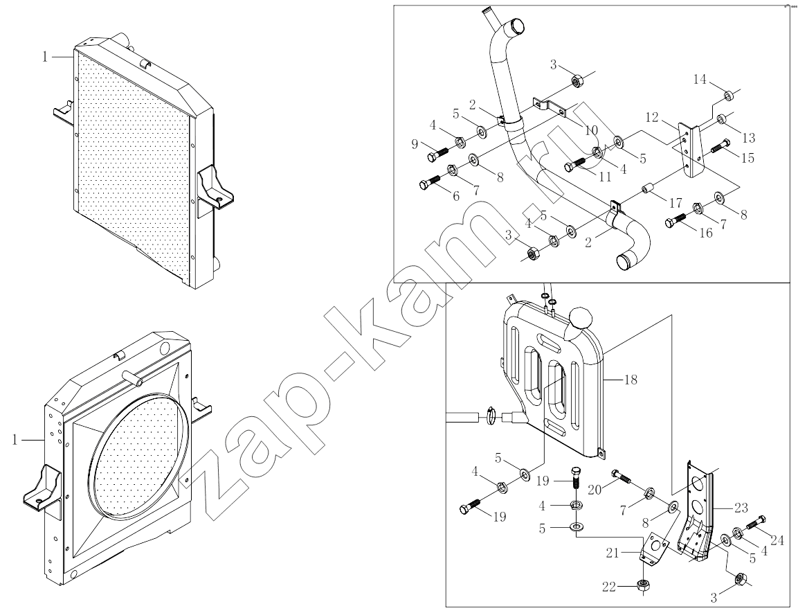 Схема/чертеж: 1S325313100H1 Radiator / Foton 3253DLPJE-0RZA01
