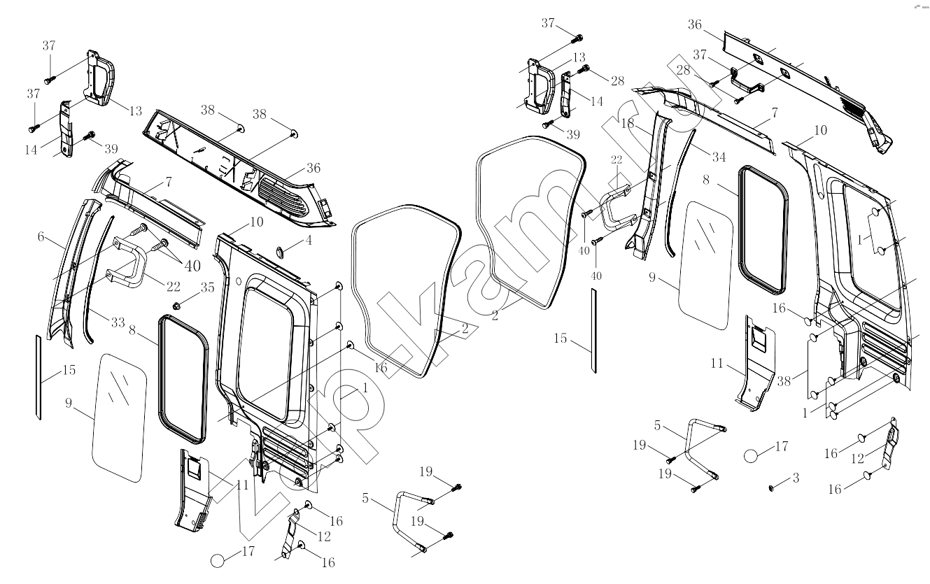 Схема/чертеж: 1SB2495410603 Side wall accessories / Foton 3253DLPJE-0RZA01