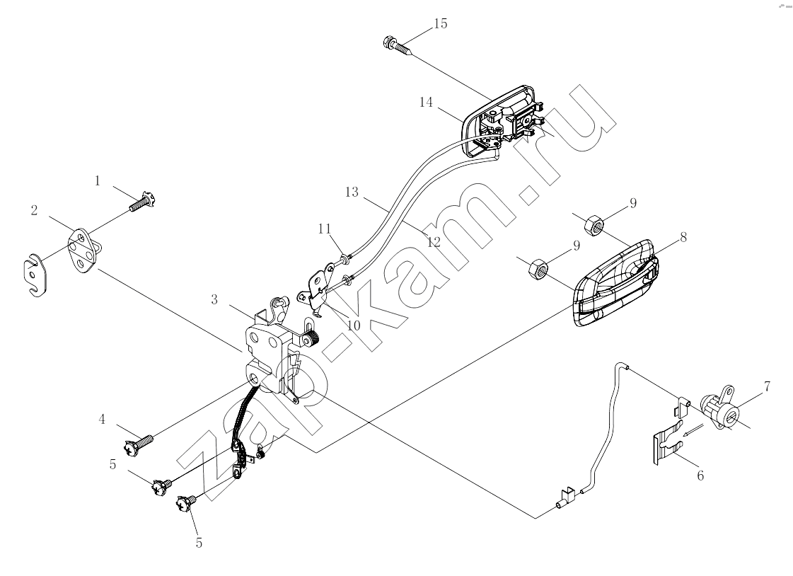 Схема/чертеж: 1SB2496150101 Door lock / Foton 3253DLPJE-0RZA01