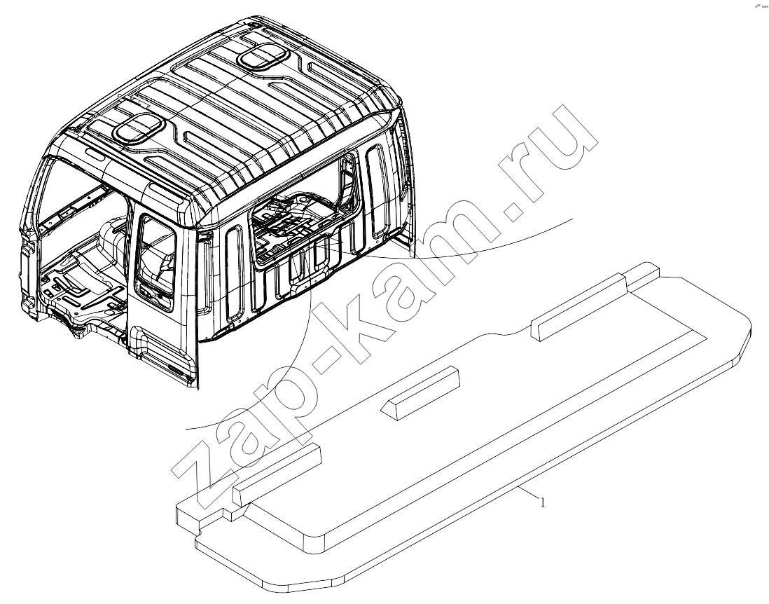 Схема/чертеж: 1SB2497040502 Sleeper device / Foton 3253DLPJE-0RZA01