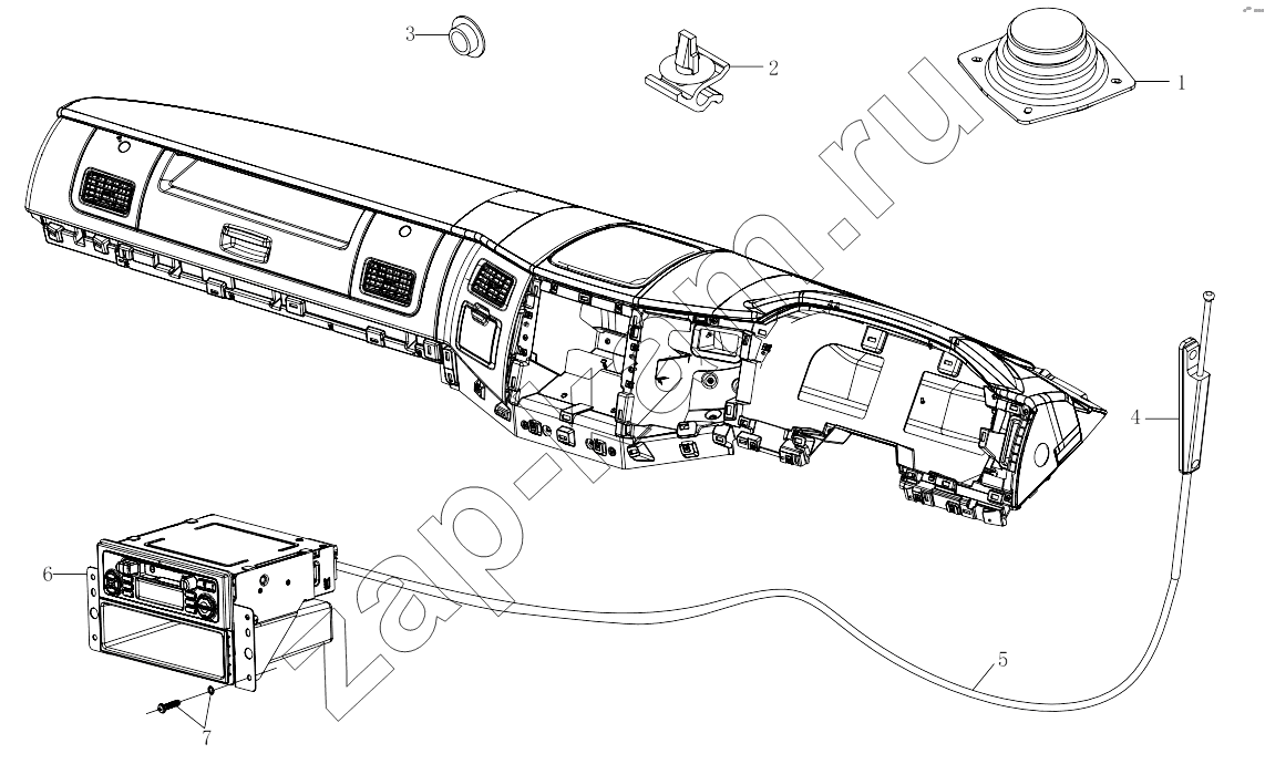 Схема/чертеж: 1SB2497910109 Audio device / Foton 3253DLPJE-0RZA01