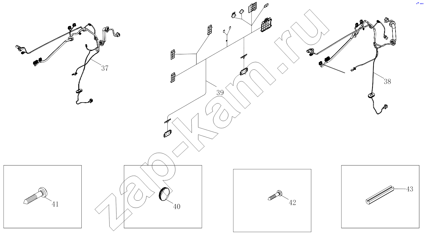Схема/чертеж: 1SB2483741903 Body harness / Foton 4189SLFKA-AEZA01